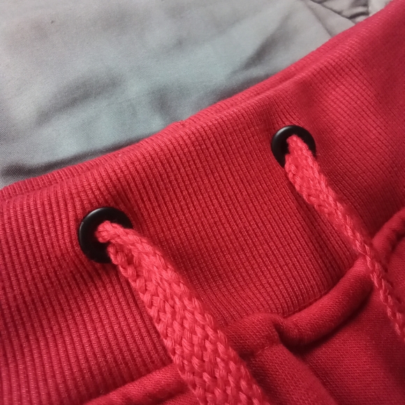 Women's akademiks Joggers Red & Black Sweatpants High Rise Elastic Waist Band - Picture 11 of 16